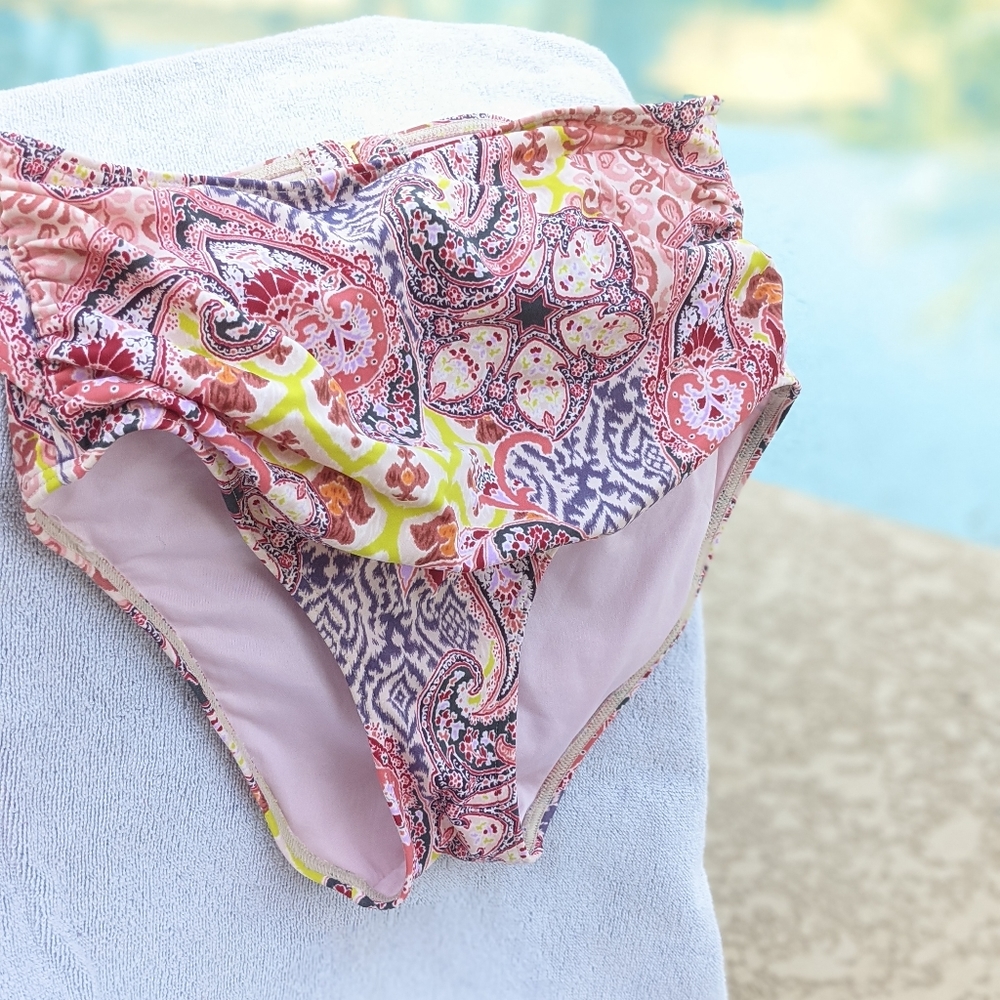 Victoria's Secret classic high waist paisley swim
